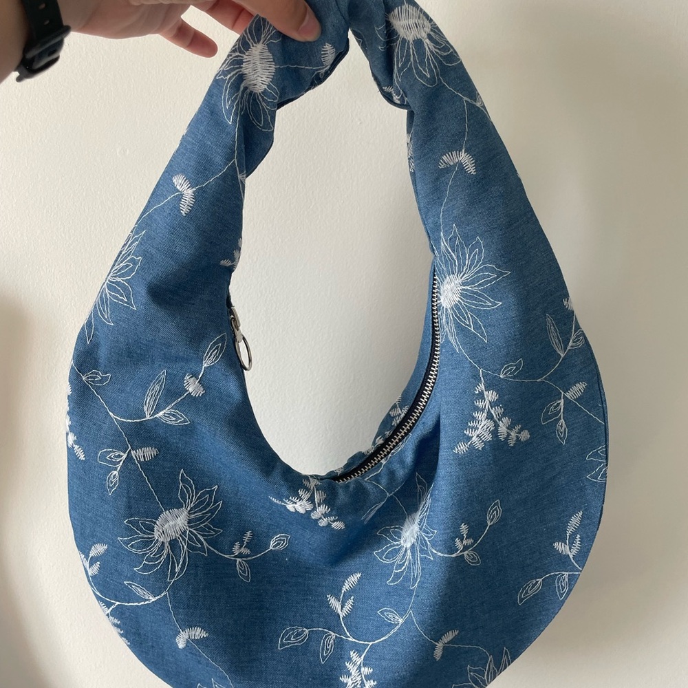Floral Blue Hobo Bag *New